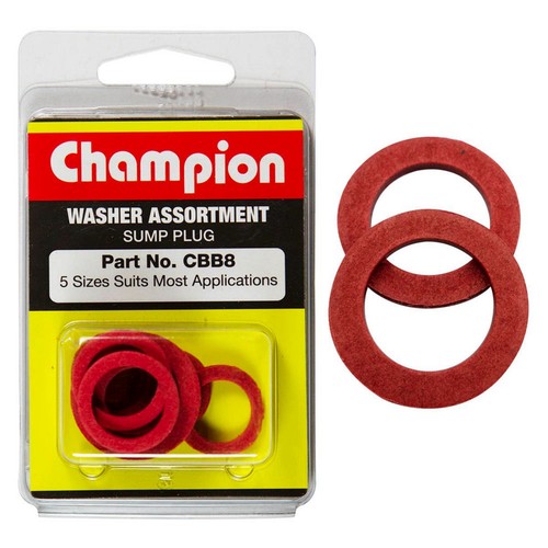 Champion Blister Pack Red Fibre Washer Assortment - CBB8 Hardware
