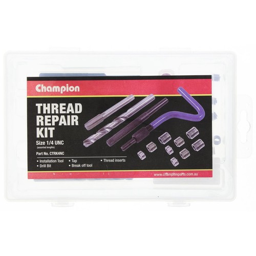 Champion Thread Repair Kit – 1/4in UNC - CTRK4NC Auto