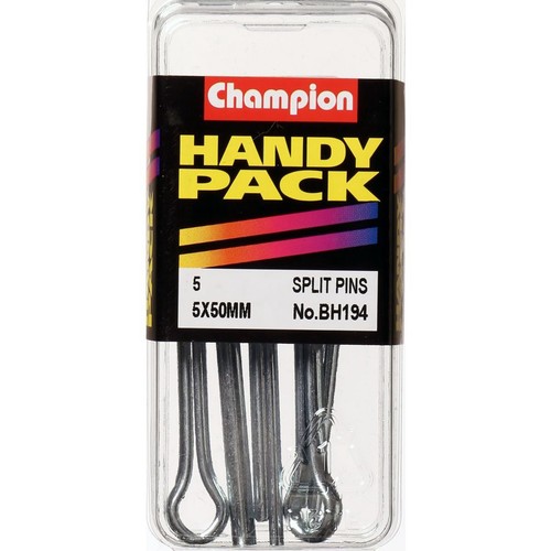Champion Zinc Plated Split Pin – 5.0mm x 50mm - BH194 Auto