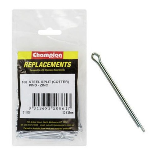 Champion Split Pin 3.2 x 45mm Zinc Plated Refill Pack - C1152-8 Auto