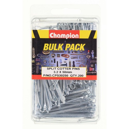 Champion Zinc Plated Split Pins – 3.2mm x 50mm - CPS30250 Auto