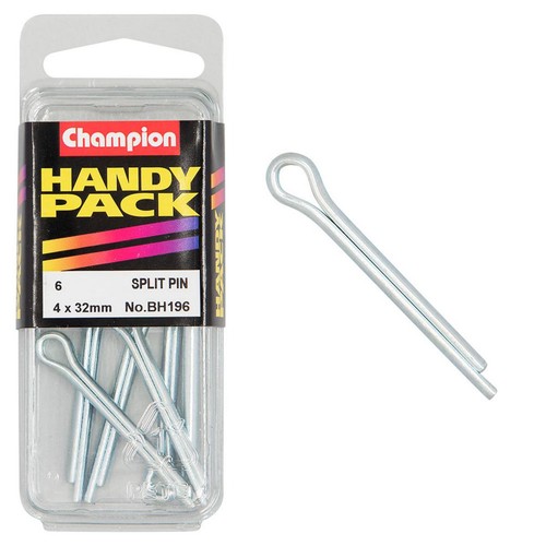 Champion Zinc Plated Split Pins – 4.0 x 32mm Auto