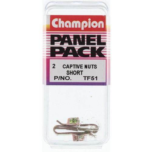Champion Short Captive Nuts – M6 x 1.00mm - TF51 Hardware