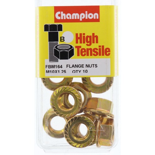 Champion Flanged Hex Nut – M10 x 1.25mm - FBM164 Hardware