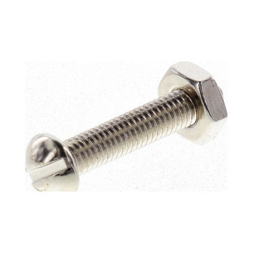 Champion Machine Screw & Nut Pan Slot 10/32in x 1in Nickel Plated - BH084 Auto