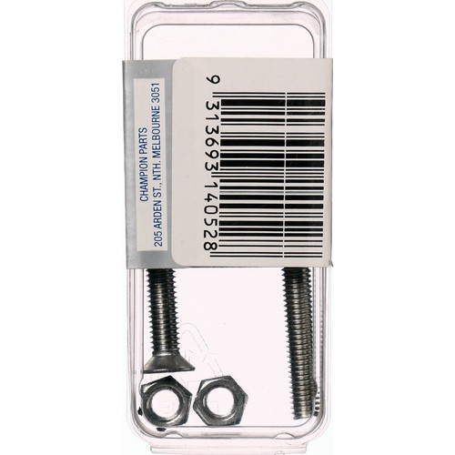 Champion 316/A4 Stainless Steel Countersunk Phillips Machine Screw – M6 x 50mm –