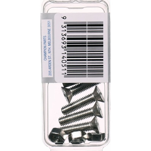 Champion 316/A4 Stainless Steel Countersunk Phillips Machine Screws and Nuts – M