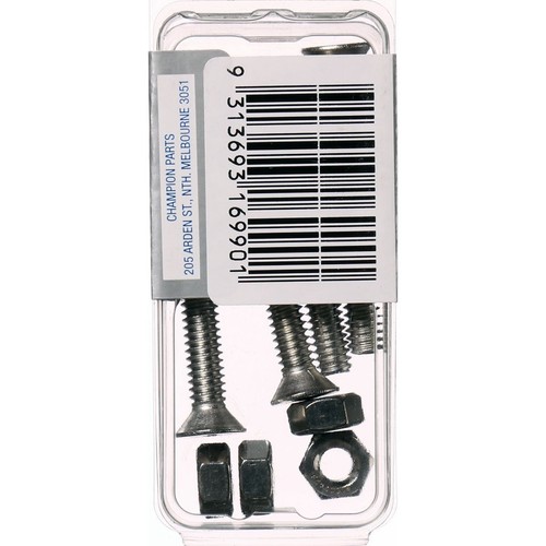 Champion 316/A4 Stainless Steel Countersunk Phillips Machine Screws & Nuts – 1/4