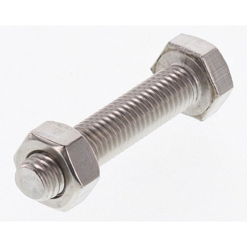 Champion 316/A4 Stainless Steel Hex Set Screws and Nuts – M8 x 40mm – 1.25mm Pit