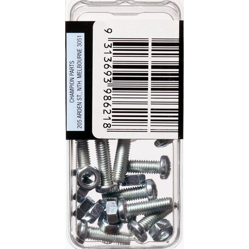 Champion Zinc Plated Pan Head Phillips Machine Screws and Nuts – M5 x 16mm - BH6