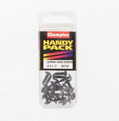 Champion Black Mushroom Head Phillips Self Tapping Screw – 3.5mm x 13mm - BH750