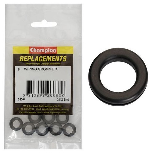 Champion Nitrile Rubber Wiring Grommets – 10 x 14 x 17mm - C63-6 Car Wiring