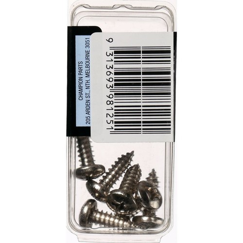 Champion Nickel Plated Pan Head Phillips Self Tapping Screw – 6.3mm x 19mm - BH1