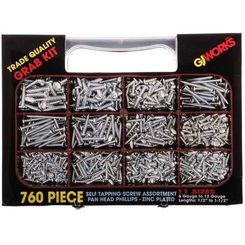 GJ Grab Kit – Pan Head Phillips Self-Tapping Screws (Assorted) - GKA760
