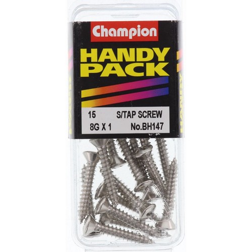 Champion Self Tapper Screw Rsd Phillips 4.2 x 25mm Nickel Plated - BH147 Auto