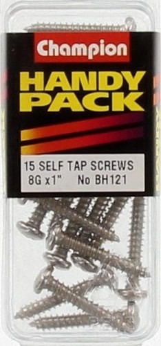 Champion Self Tapper Screw Pan Phillips 4.2 x 25mm Nickel Plated - BH121 Auto