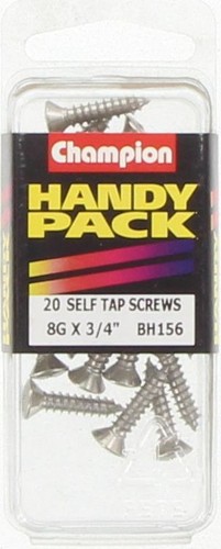 Champion Nickel Plated RSD Phillips Self Tapping Screw – 4.2mm x 19mm - BH156