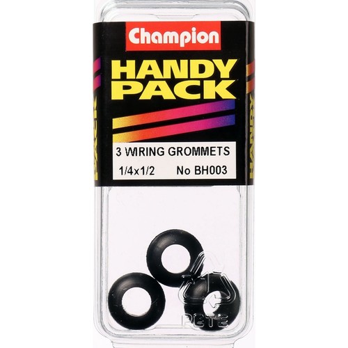 Champion Nitrile Rubber Wiring Grommet – M6 x 12mm x 14mm - BH003 Car Wiring