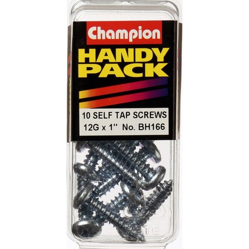 Champion Zinc Plated Pan Head Phillips Self-Tapping Screws – 5.5 x 25mm - BH166