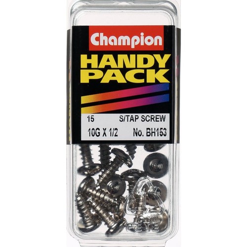 Champion Nickel Plated Pan Head Phillips Self Tapping Screw – 4.8mm x 13mm - BH1