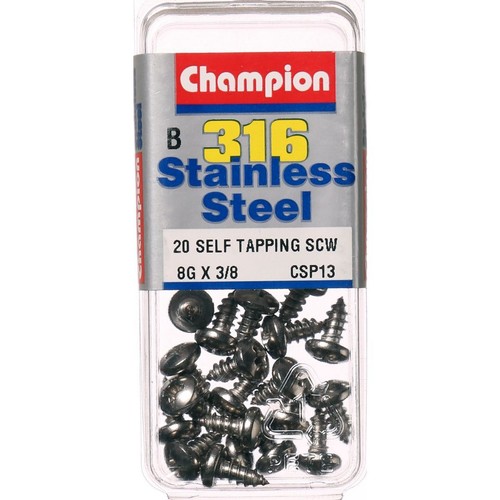 Champion 316/A4 Stainless Steel Pan Head Phillips Self Tapping Screw – 4.2mm x 1