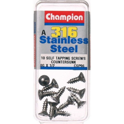 Champion 316/A4 Stainless Steel Countersunk Phillips Self Tapping Screw – 4.2mm