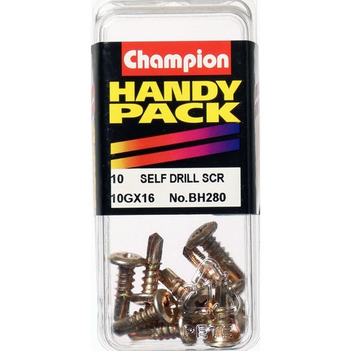 Champion Wafer Head Self-Drilling Screws – 4.8-16 x 16mm - BH280 Tool
