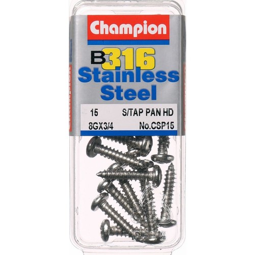 Champion 316/A4 Stainless Steel Pan Head Phillips Self Tapping Screw – 4.2mm x 1