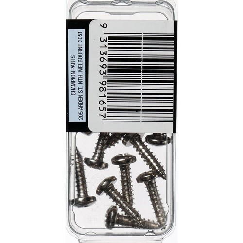 Champion Nickel Plated Pan Head Phillips Self Tapping Screw – 4.8mm x 19mm - BH1