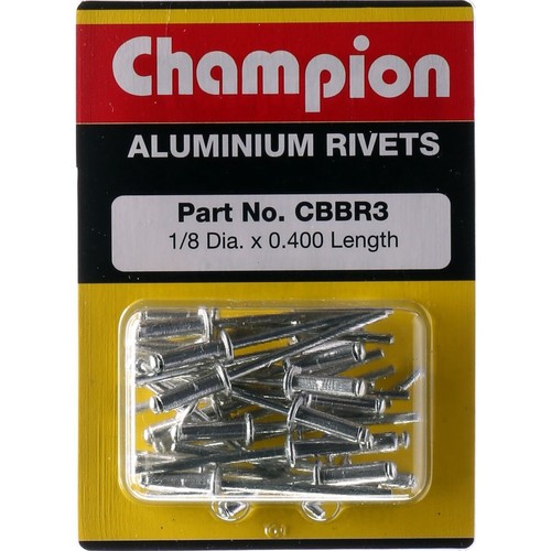 Champion Blister Assortment Rivet Blind Aluminium 3.2x10.16mm - CBBR3 Hardware