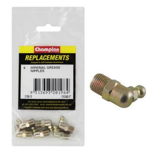 Champion Grease Nipple 1/8in BSP 67.5° Refill Pack - C108-10 Car Service