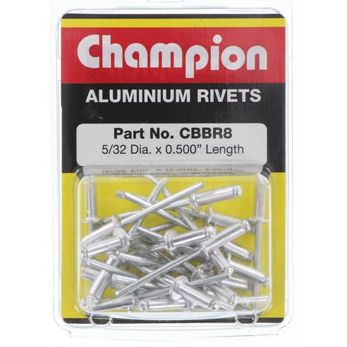 Champion Blister Assortment Rivet Blind Aluminium 4.0x12.70mm - CBBR8 Hardware