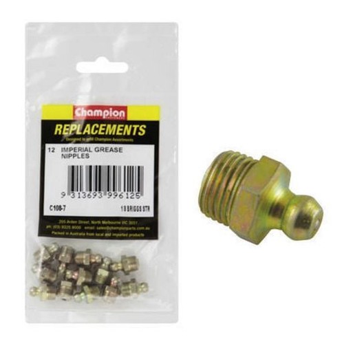 Champion 1/8in NPT Straight Grease Nipple - C108-7 Car Service