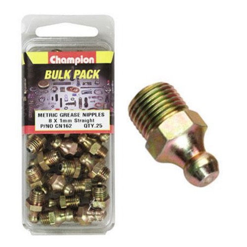 Champion M8 x 1.00mm Straight Grease Nipple - CN162 Car Service