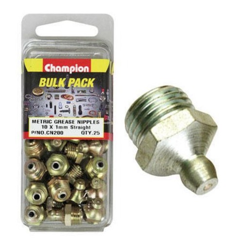 Champion M10 x 1.00mm Straight Grease Nipple - CN200