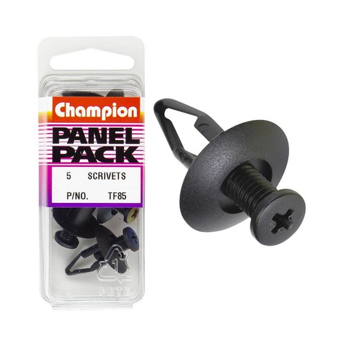 Champion Black Scrivet – 20mm Length, 8mm Hole, 20mm Head - TF85