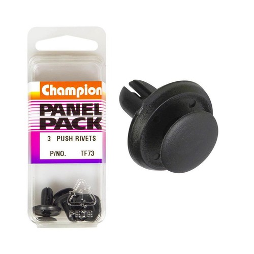 Champion Black Push Rivet – 17mm Length – 6mm Hole – 15mm Head - TF73