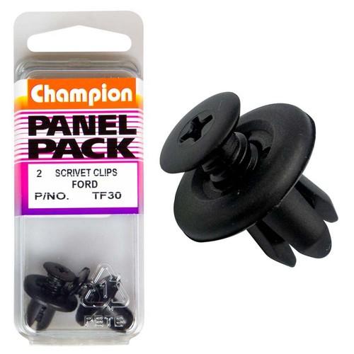 Champion Black Scrivet – 12.5mm Length, 8–10.2mm Hole, 18mm Head - TF30