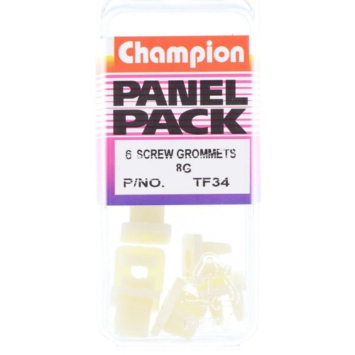 Champion White Screw Grommet – Suit 4.2mm Screw – 8.3mm x 8.3mm Hole - TF34