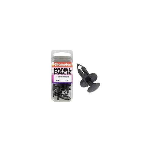 Champion Black Push Rivet – 20mm Length, 8mm Hole, 20mm Head - TF70