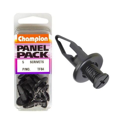 Champion Black Scrivet – 18mm Length – 8mm Hole – 20mm Head - TF84