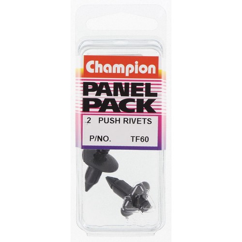 Champion Black Push Rivet – 11mm Length – 7mm Hole – 18mm Head - TF60