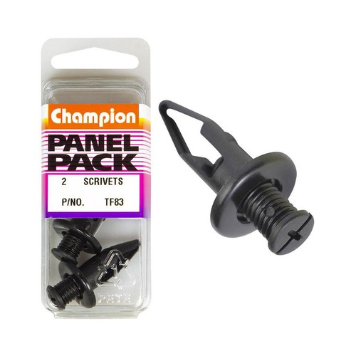 Champion Black Scrivet – 27mm Length – 10mm Hole – 20mm Head - TF83