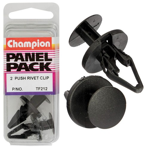 Champion Black Push Rivet – 20mm Length, 8.5mm Hole, 20mm Head