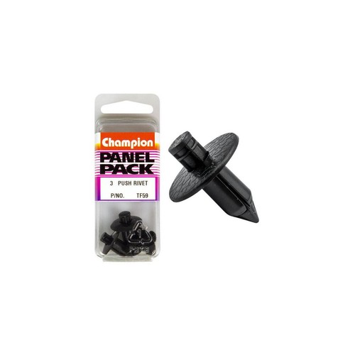 Champion Black Push Rivet – 21mm Length – 8mm Hole – 22mm Head - TF59