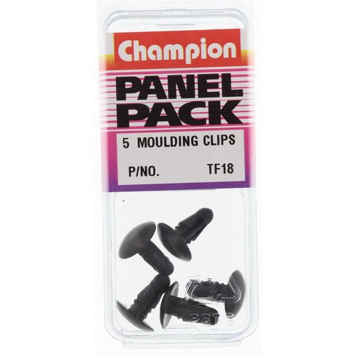 Champion Black Retainer Clip – 13mm Length – 5mm Hole – 13mm Head - TF18
