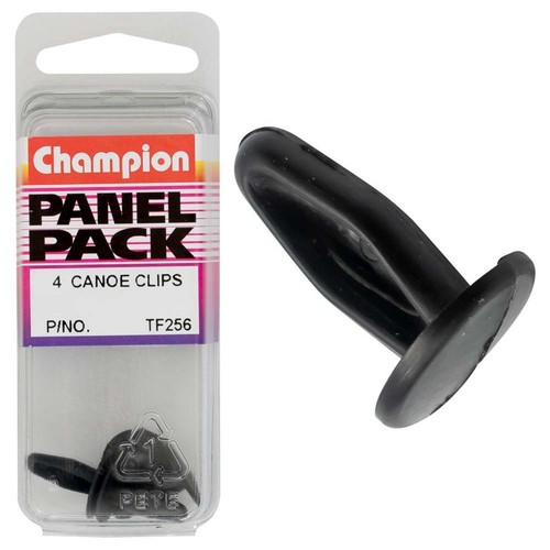 Champion Black Canoe Clip – 15mm Length, 6mm Hole, 14mm Head - TF256