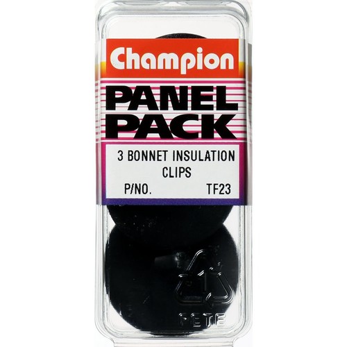 Champion Black Bonnet Retainer – 18mm Length – 9mm Hole – 35mm Head - TF23 4WD