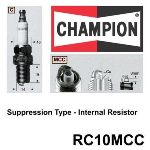 Champion Copper Plus Spark Plug - RC10MCC Ignition Service Auto Part