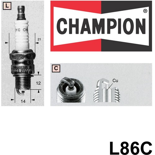 Champion Copper Plus Spark Plug - L86C Ignition Service Auto Part